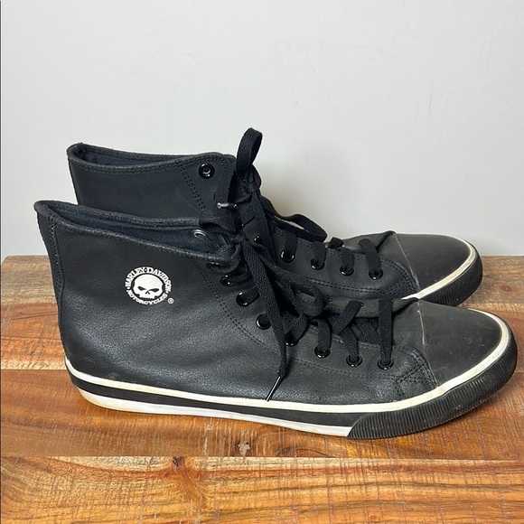 Harley-Davidson Other - Harley-Davidson Black Motorcycle High-Top Sneakers, Men’s 13